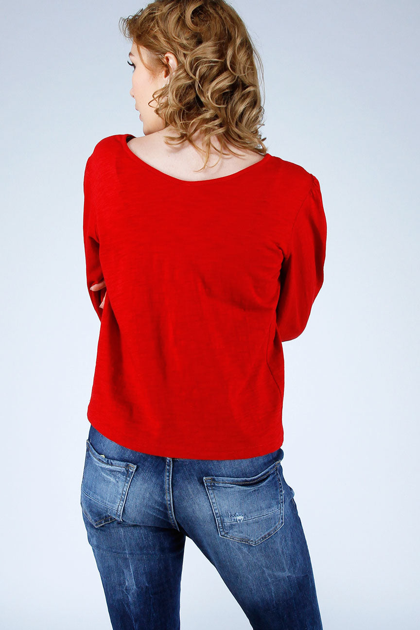 T-Shirt Lengan Panjang Scolding Red