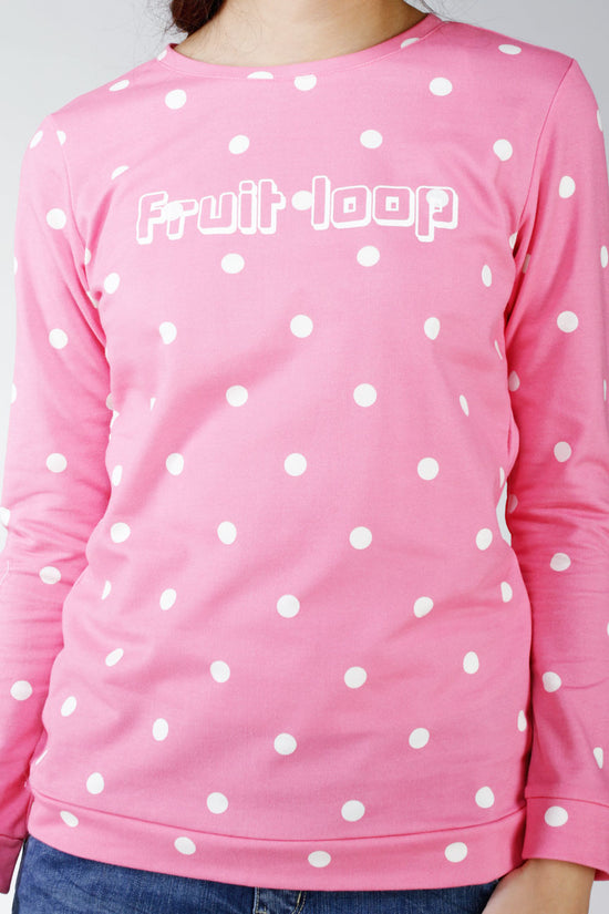 Sweater Dotty Pink Offwhite