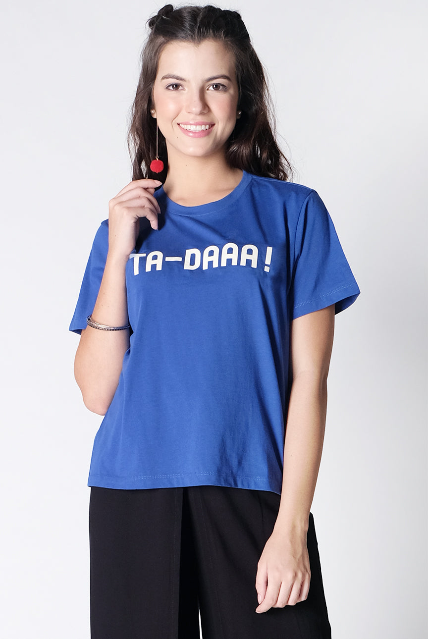 T-Shirt Lengan Pendek Tadaa Blue