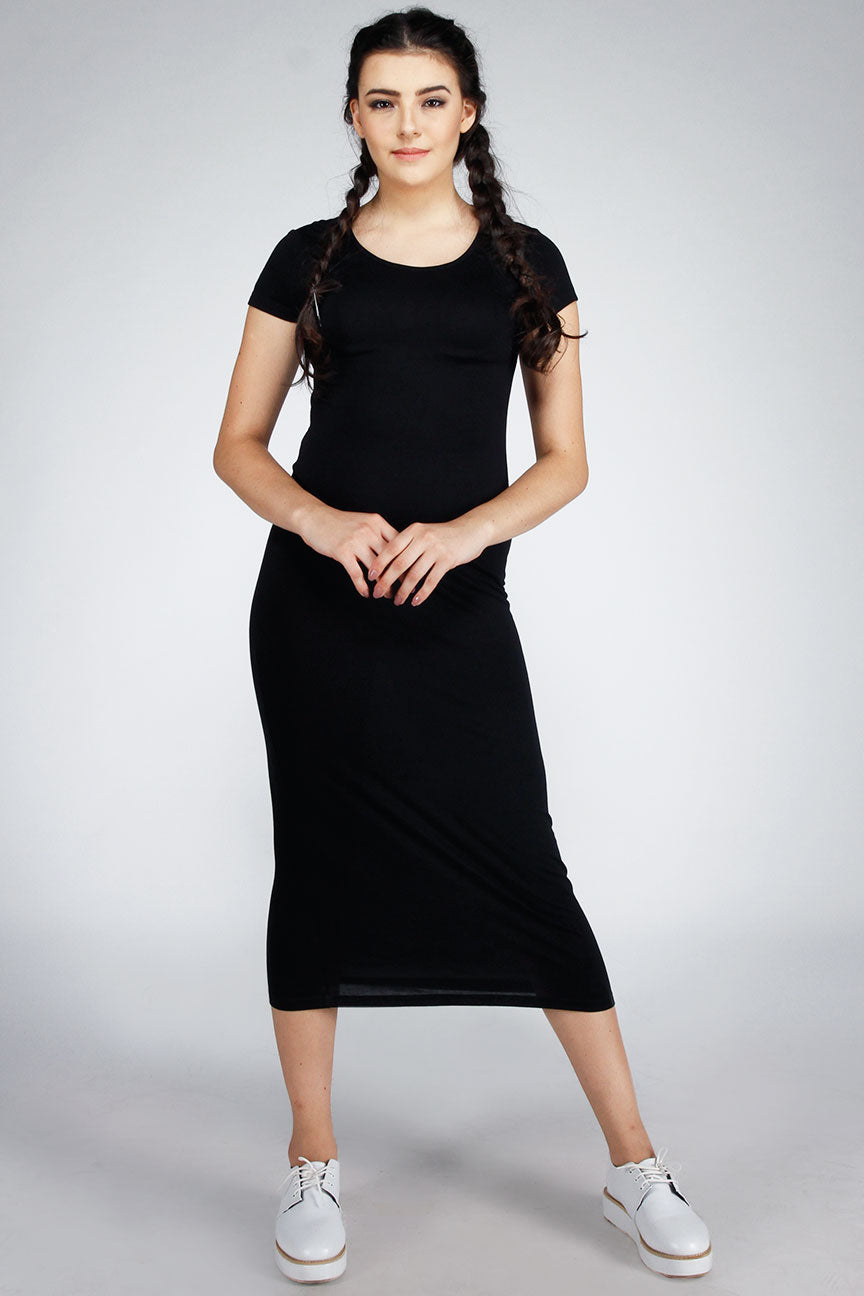 Dress Lengan Pendek Chicory Black