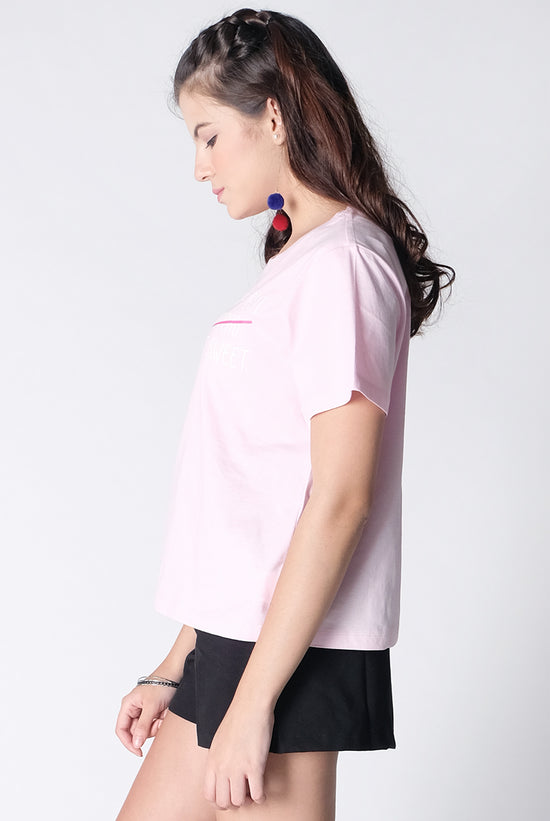 T-Shirt Lengan Pendek Pink Cath Pink
